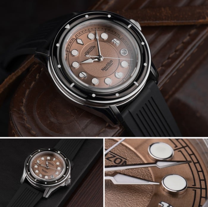 Nautilus dive watch brown
