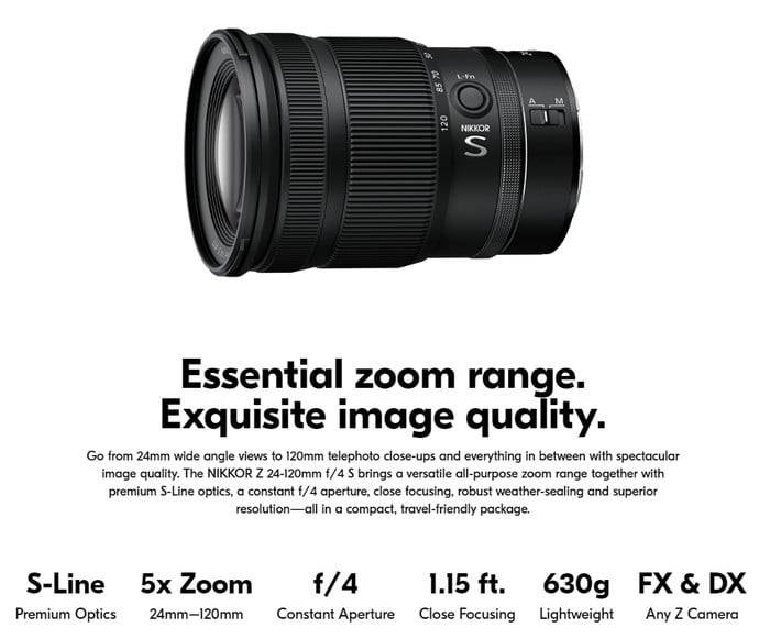 Nikon NIKKOR Z 24-120mm f4