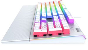 SilentiumPC Pudding Edition white mechanical keyboard