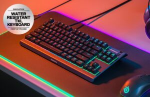 SteelSeries Apex 3 water resistant TKL gaming keyboard