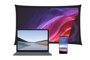 splay Pico projector and fabric display
