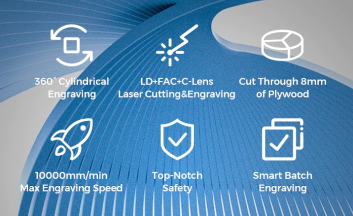 Two Trees TS3 desktop laser engraver and cutter features