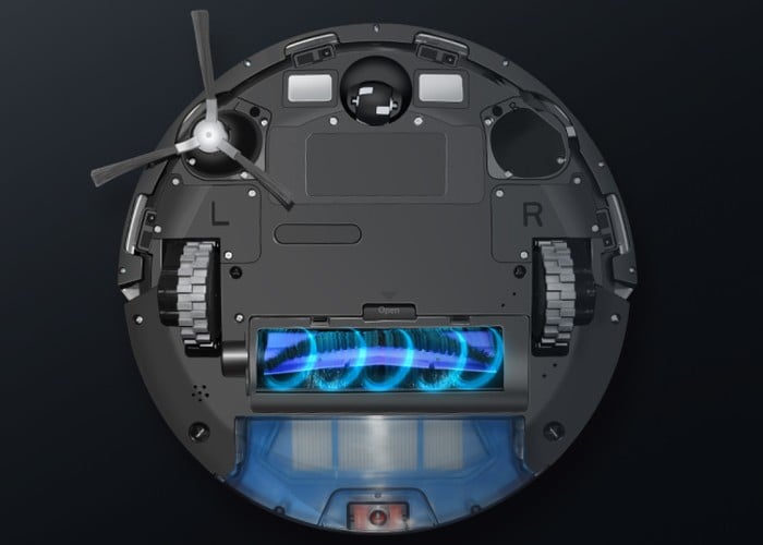 robot vacuum cleaner underneath