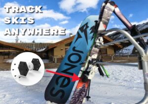 TrackPad Apple Airtag mount for Skis and Snowboards