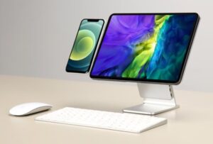 desktop iPad stand rear