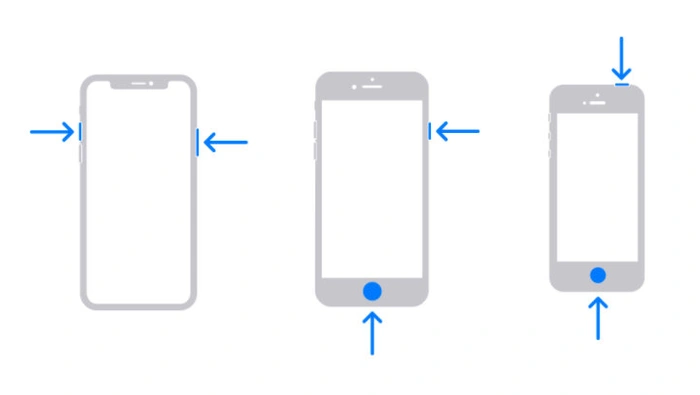 Take a screenshot on iPhones