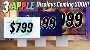 Three new Apple Displays