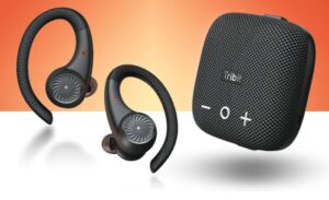 Tribit wireless earbuds and Bluetooth speaker