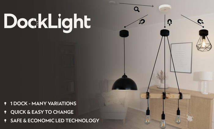 Docking Ceiling DockLight makes it easy to change your ceiling lights - Geeky Gadgets