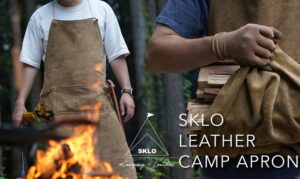 Leather camp apron