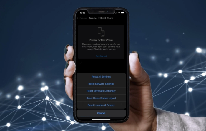reset network settings iPhone