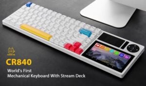 Mechanical keyboard with LCD touchscreen