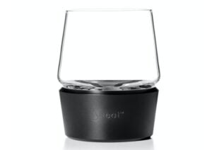 whiskey glass tumbler and chilling coaster