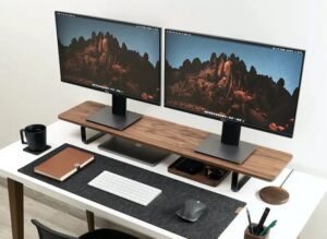 Caseflix handcrafted dual monitor stand