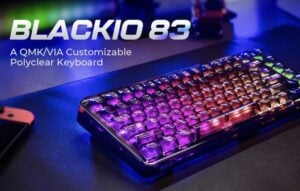 BlackIO 83 polyclear keyboard
