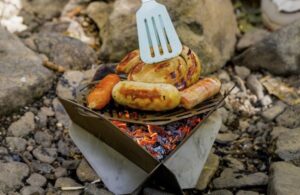 Pacofire folding titanium outdoor camp fire stove
