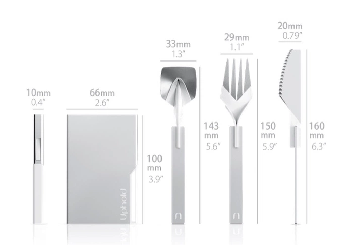 reusable cutlery set dimensions
