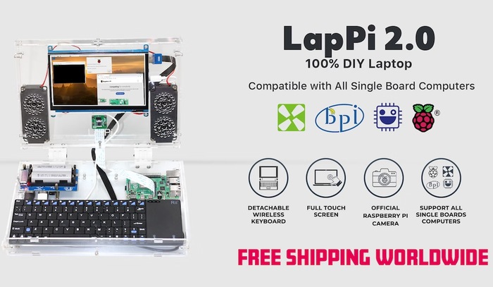 LapPi 2.0 modular Raspberry Pi laptop - Geeky Gadgets