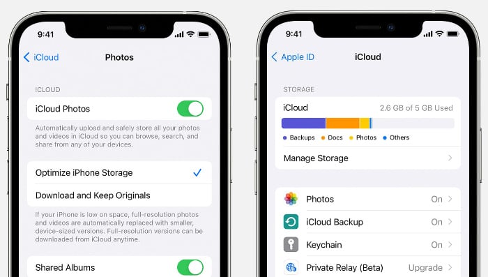 enable access to iCloud photos