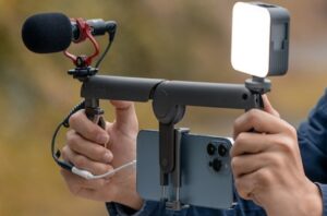 iPhone camera accessory mount