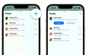share iPhone location with friends