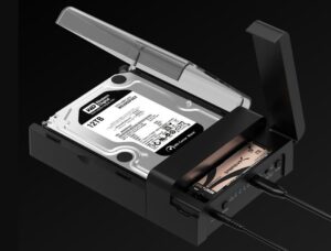 USB-C external storage flat docking station
