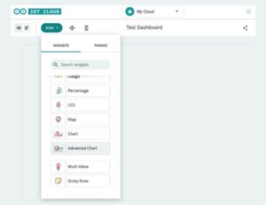 Arduino Cloud Advanced Chart Widget