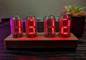 Faux Nixie tube clock