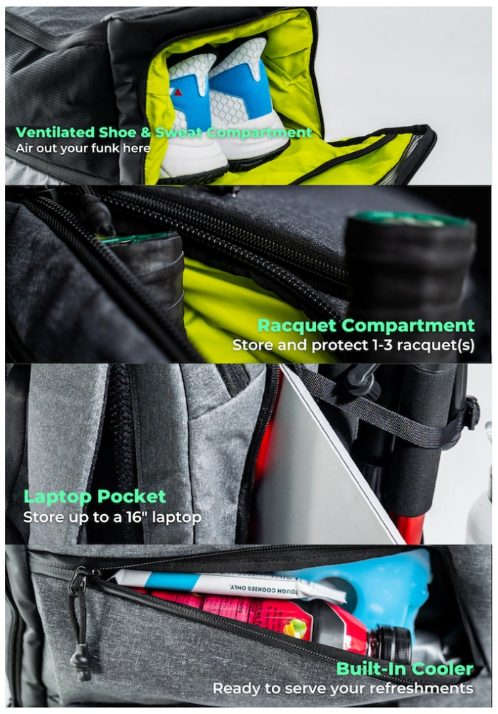 professional tennis bags features