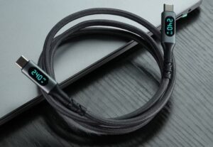 240W dual LED display charging cable