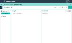 Raspberry Pi online code editor