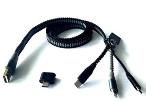 Zipper charging cable