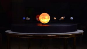 real-time spinning solar system