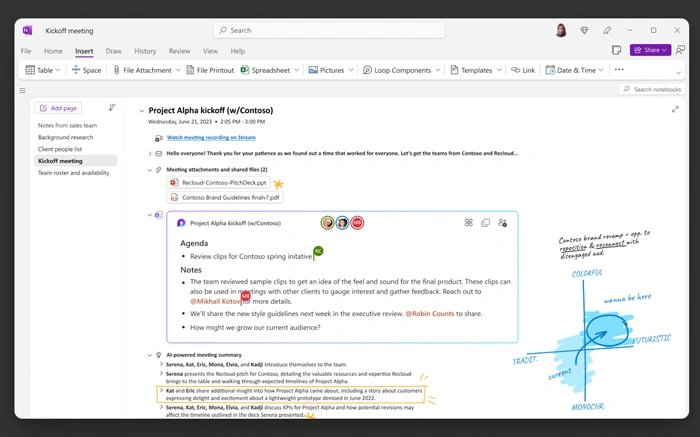 Meeting Details in OneNote
