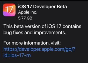 iOS 17 beta