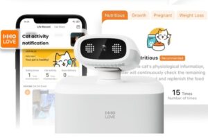 remote cat companion with app