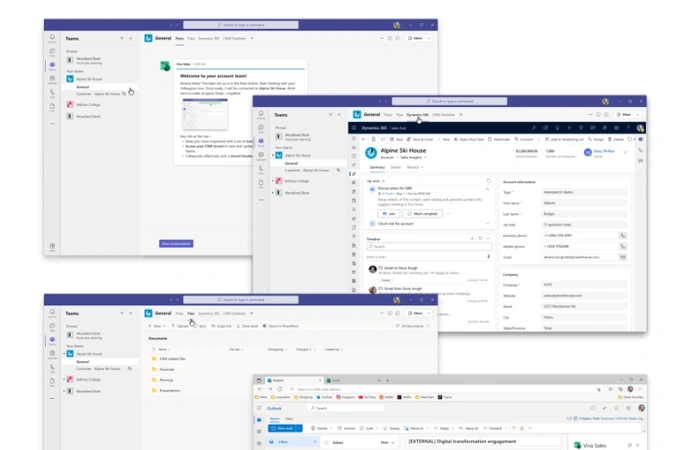 Collaboration spaces in Viva Sales