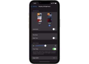 iPhone dark mode