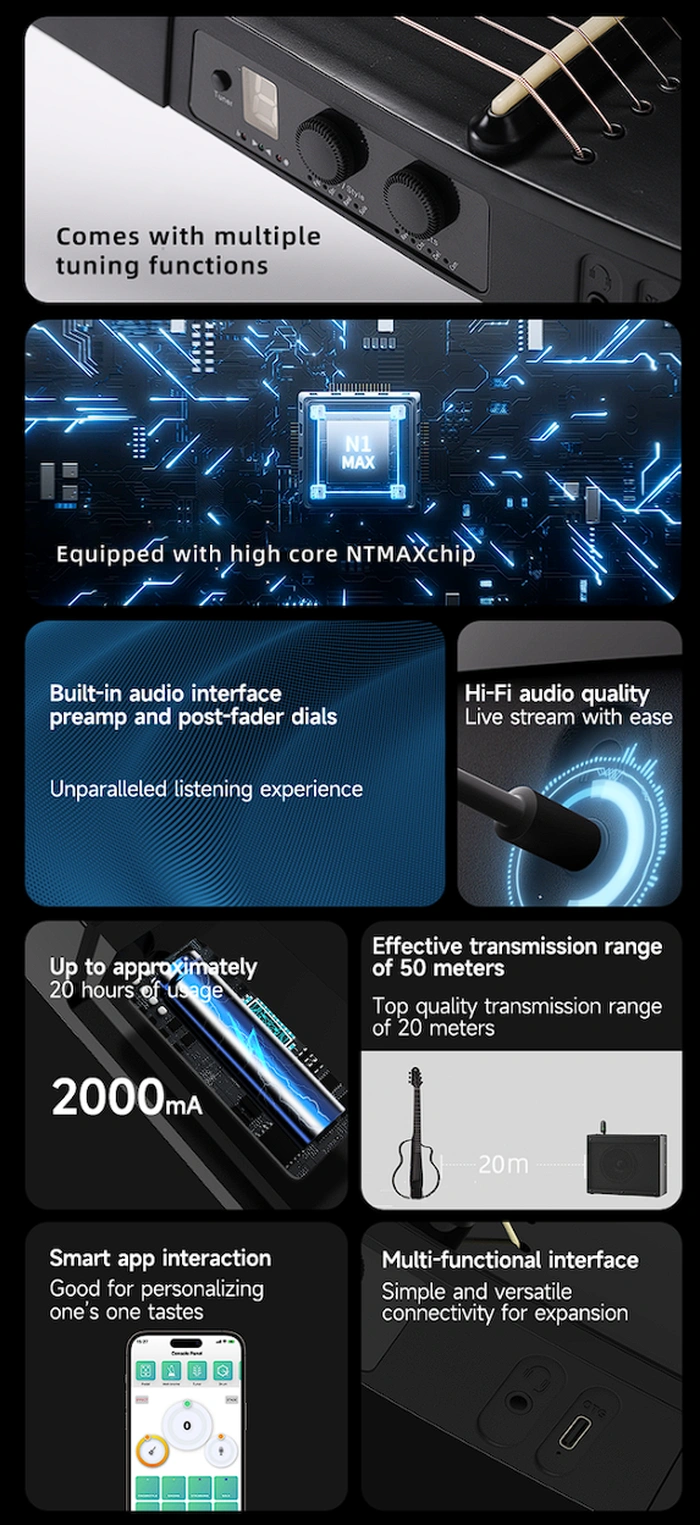 NATASHA smart guitar features