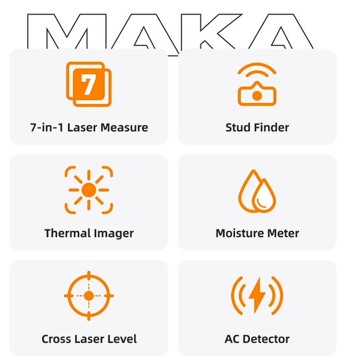 MAKA multitool laser measure, stud finder, thermal imager Geeky Gadgets