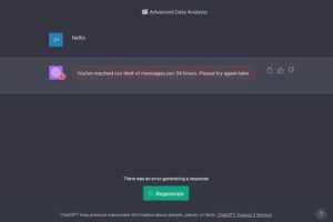 ChatGPT error You've reached our limit of messages per 24 hours Please try again later
