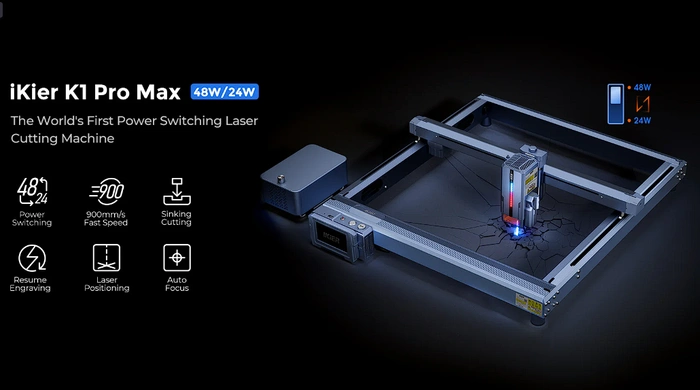 iKier K1 Pro Max laser cutter features