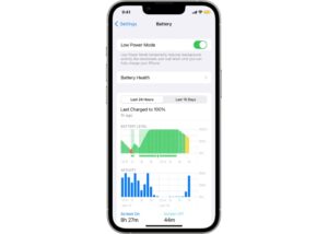 iphone yellow battery