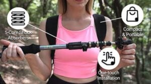 shock absorbing trekking pole
