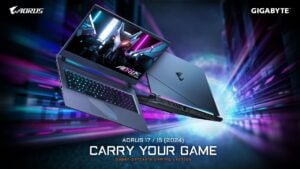 AORUS Intel Core Ultra gaming laptop