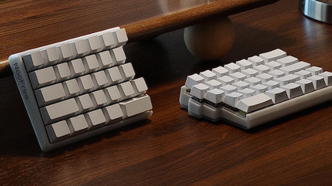NocFree Lite ergonomic wireless split mechanical keyboard - Geeky Gadgets