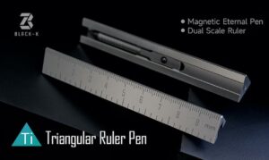 Titanium ruler and pen sketching tool