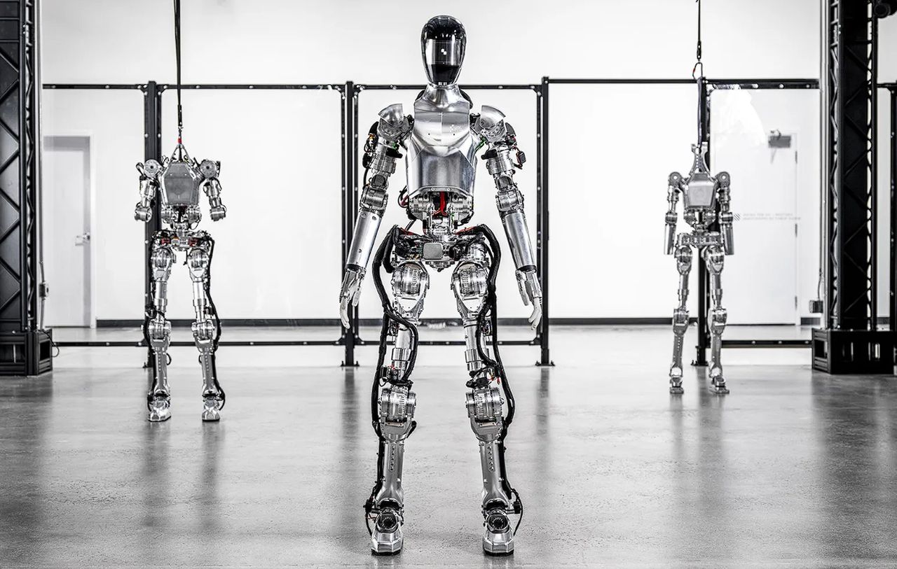 demonstration of Figure-01 humanoid robot making coffee