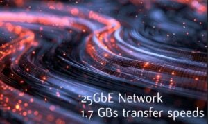 25GbE with transfer speeds of 1.7 GBs