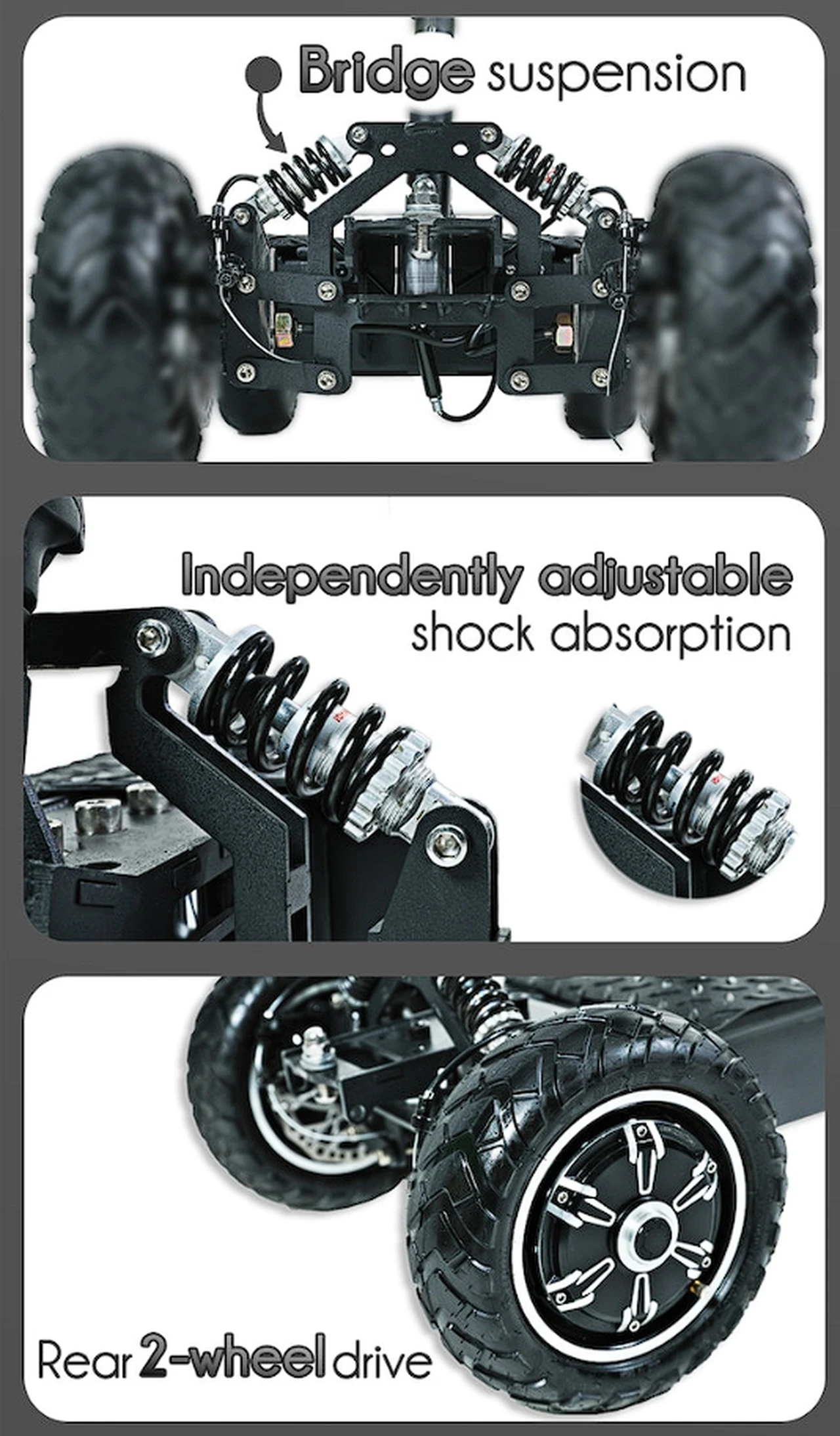 4 Wheel rugged electric scooter with 45km range - Geeky Gadgets